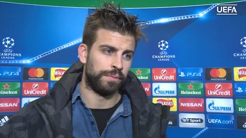 Video: Pique talks about Messi in his interview after Celtic game