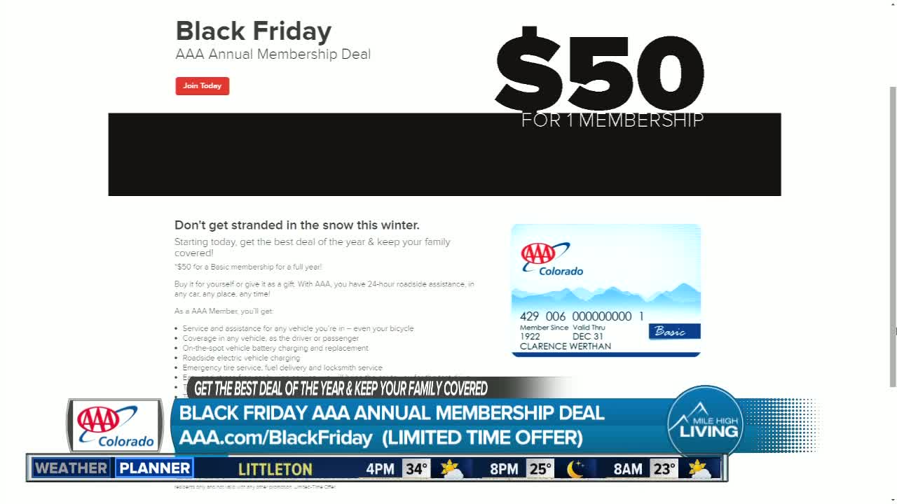 AAA- Black Friday Annual Membership Deal