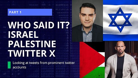 Israel Palestine Twitter X: Who Said It? (Part 1)