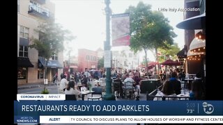 Restaurants to start building parklets