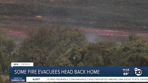 Some fire evacuees head back home