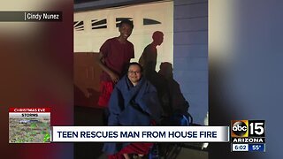 Teen rescues Phoenix man during house fire