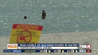 Swim advisory on beach in Sanibel due to bacteria in the water