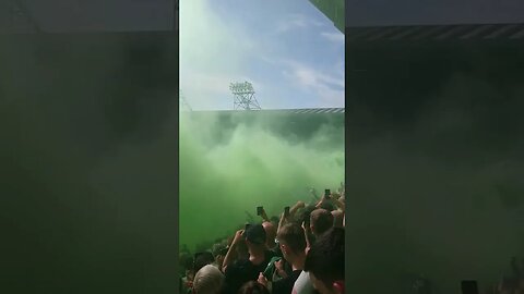 Green Brigade / Bhoys Pyro | Kilmarnock 1 - 0 Celtic | Celtic fans at Rugby Park | 20/08/23