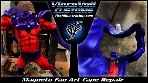 Fixing Broken Magneto Fan Art Statue Cape