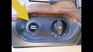 Mercedes Benz W116 - How to change the brake release button tutorial repair