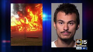Arrest made in vehicle fires at Phoenix apartment complex