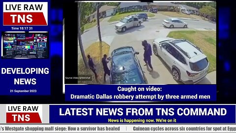 Caught on video: Dramatic Dallas robbery attempt by three armed men