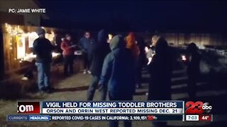 California City community holds vigil for missing toddler brothers