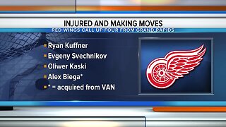 Red Wings place Athanasiou, Nielsen, Ericsson, Daley on IR