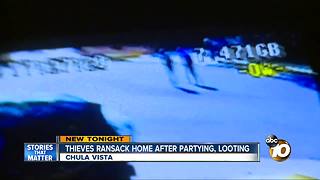Thieves ransack home after partying, looting