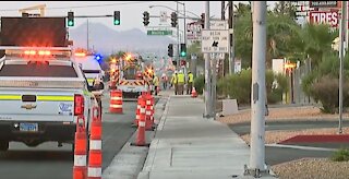 Gas leak investigation prompts closure of Boulder Highway at Nellis