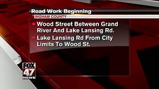 A lot of road projects starting up in Ingham County