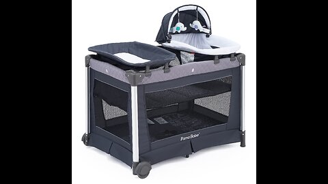 Sponsored Ad - Pamo Babe Deluxe Baby Playard with Foldable Mattress, Large Changing Table，Deta...