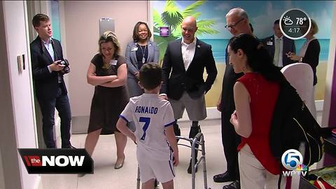 Congressman Brian Mast visits patients at The Paley Institute at St. Mary's Medical Center