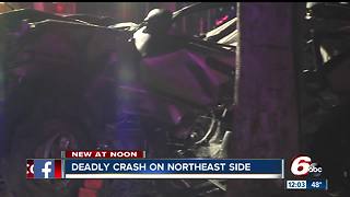 Woman killed in crash on Indy's northeast side