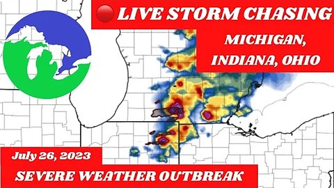 LIVE STORM CHASE- Potential SEVERE WEATHER OUTBREAK in Michigan, Indiana, Ohio! -Great Lakes Weather