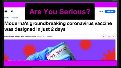 This Was How Moderna Was Able to 'Design' Their COVID19 Vaccination in Only Two Days??