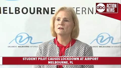 Student pilot causes lockdown at Orlando Melbourne International Airport | 7:30AM Press Conferenece
