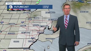 Rain and storm chance late Monday