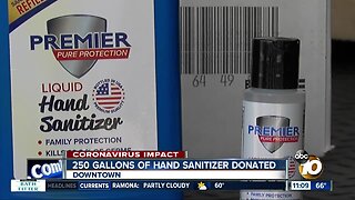 250 gallons of hand sanitizer donated