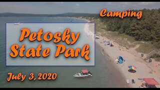 Camping Petoskey State Park | Droning the Campground and Beach | Friends Arrive | More Snorkeling