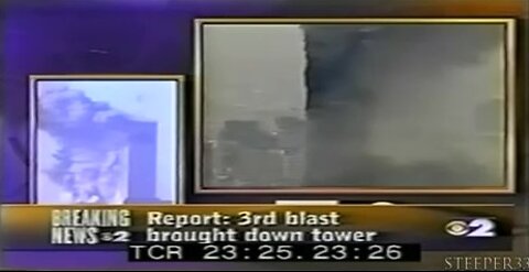 9/11: CBS News & CNN Reports Third Ground Level Explosion Caused WTC to 'Collapse'