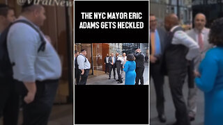NYC Mayor Eric Adams Gets Heckled By A Resident