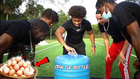 Spin The Bottle Challenge! (EGG SHOTS) | *Danger Game*