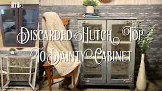 Little Hutch Top Tiny Cabinet Upcycle | Free Marketplace Flip | Elegant Upgrades