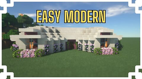 How To Build A Modern House With Quartz And Magenta Terracotta | Minecraft Easy Tutorial