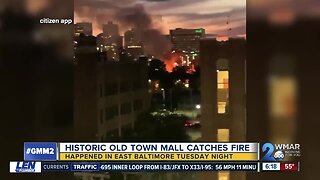 Historic Old Town Mall catches fire