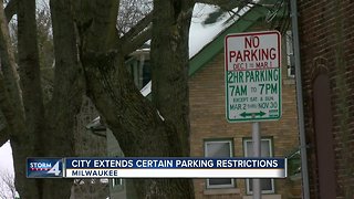 Winter parking restrictions extended