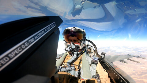 U.S. Air Force pilot flies in the CENTCOM AOR