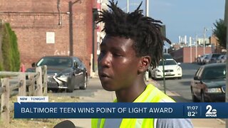 Baltimore teen wins 'Point of Light' award