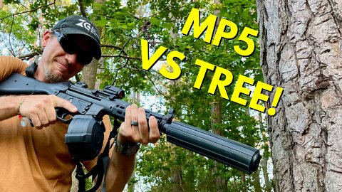 Full Auto MP5 VS Tree! #topshottreeservice