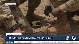 Source: Explosives missing from Southern California military base