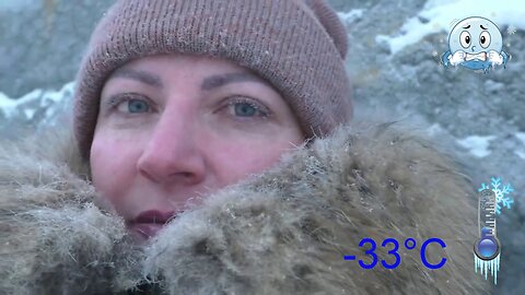 Cold stories | Norilsk | Siberia winter | -33°C | Woman | Piercing frosty wind | Freezing very much