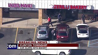 Car slams into Zerilli's Bakery in Clinton Township