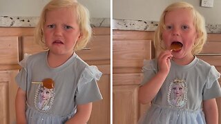 Hilarious Little Girl Cries Because She "Lost" Her Lollypop