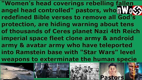 Nazi space fleet android & clone army in U.S. uniforms teleported into Germany to exterminate humans