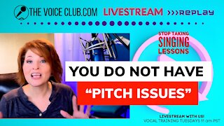 You do NOT have pitch issues!