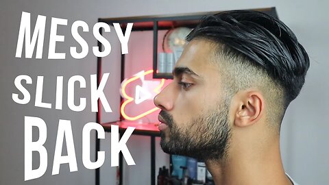 Messy Slick Back Hairstyle Tutorial For Men