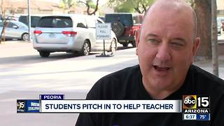 Students pitch in to help Peoria teacher battling rare infection