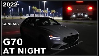 AT NIGHT: 2022 Genesis G70 - Interior & Exterior Lighting Overview
