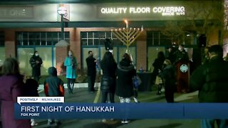 Ceremony held in Fox Point for first night of Hanukkah