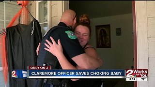 Claremore police officer saves choking baby