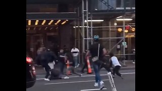 Illegal Immigrants All Out Brawl In NYC