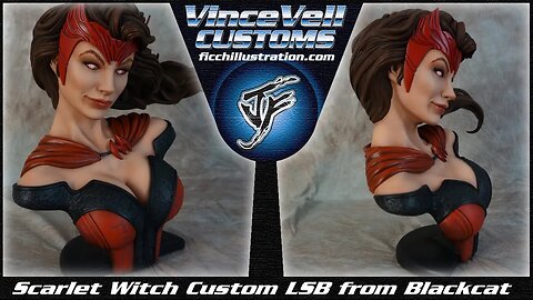Scarlet Witch Custom Sideshow Black Cat LSB statue