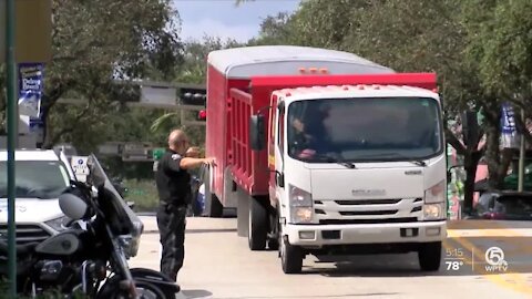 Delray Beach seeks to curb large trucks driving illegally on Atlantic Avenue